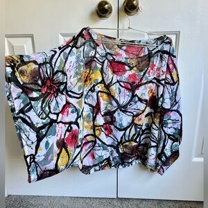 a.n.a Asymmetrical Floral Skirt - Multicolor